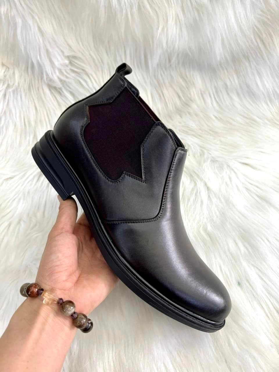 Giày Chelsea Boots Hợp Kim Nâu Đen