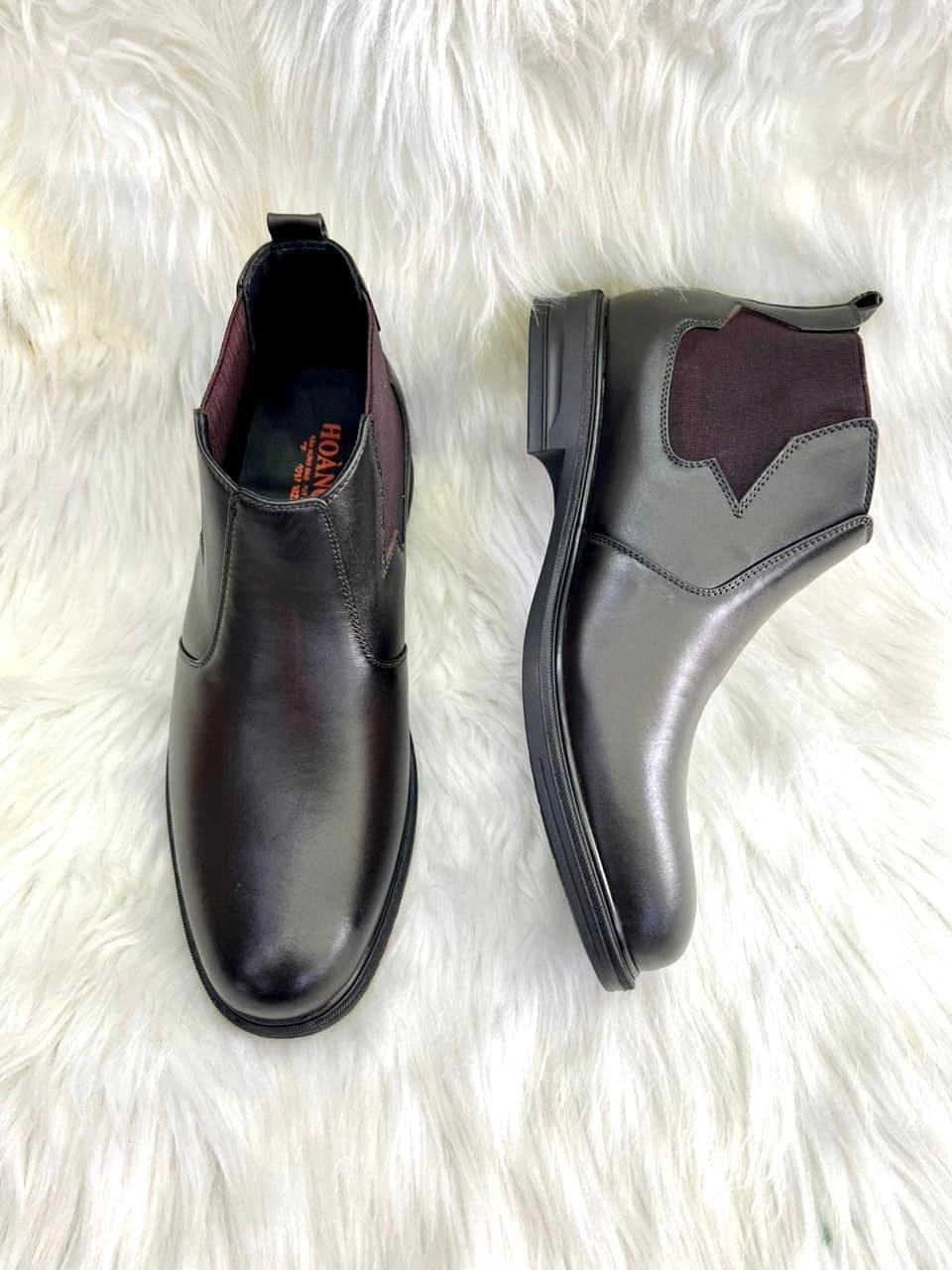 Giày Chelsea Boots Hợp Kim Nâu Đen
