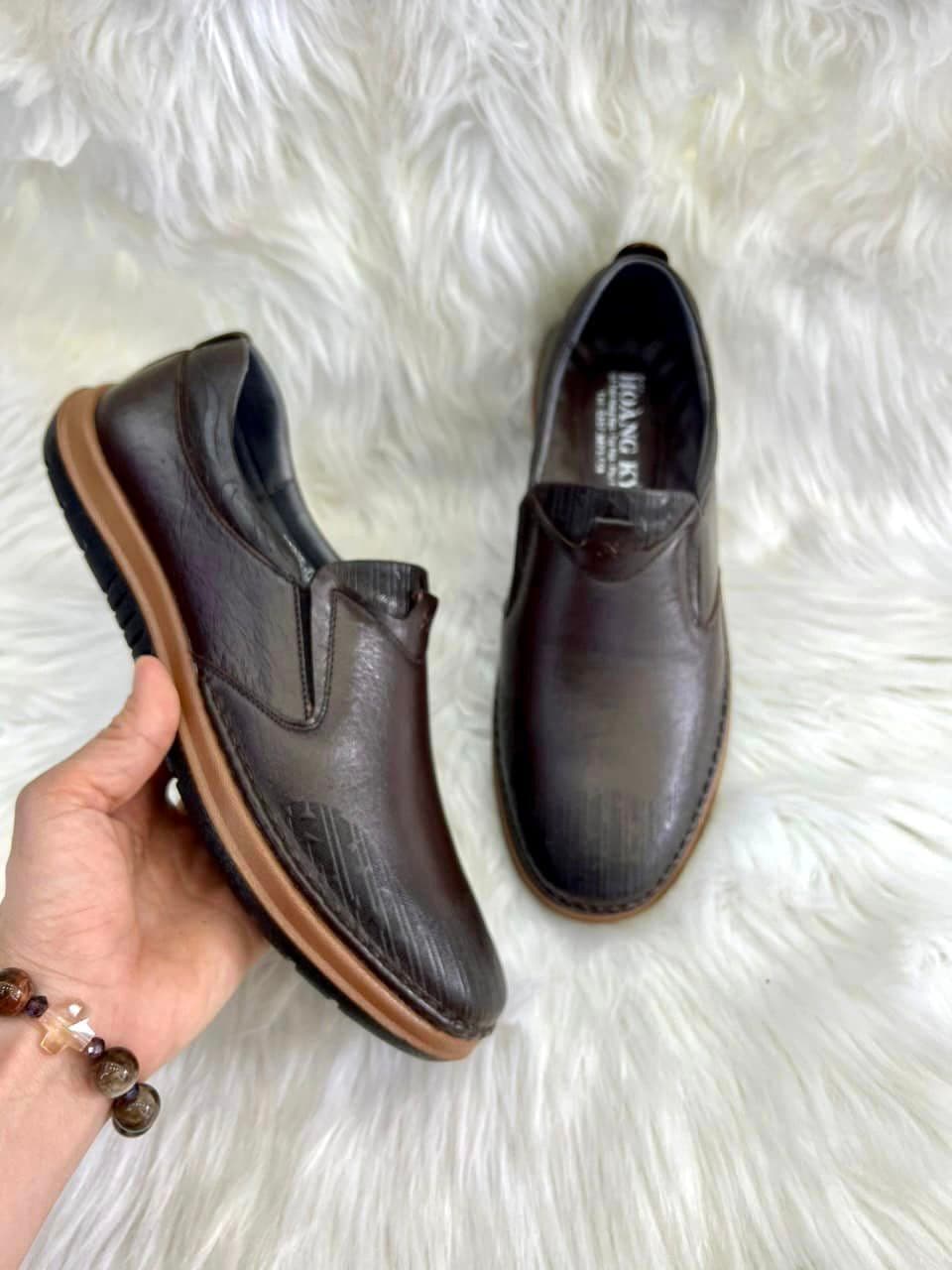 Giày Loafer Nâu Họa Tiết Đẳng Cấp