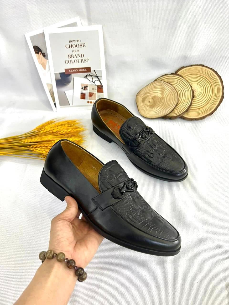 Giày Loafer Họa Tiết Da Rắn
